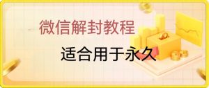 徽解封教程，教你没有好友该如何解！网赚教程-副业赚钱-互联网创业-手机赚钱-网赚项目-98副业网-精品课程-知识付费-网赚创业网98副业网